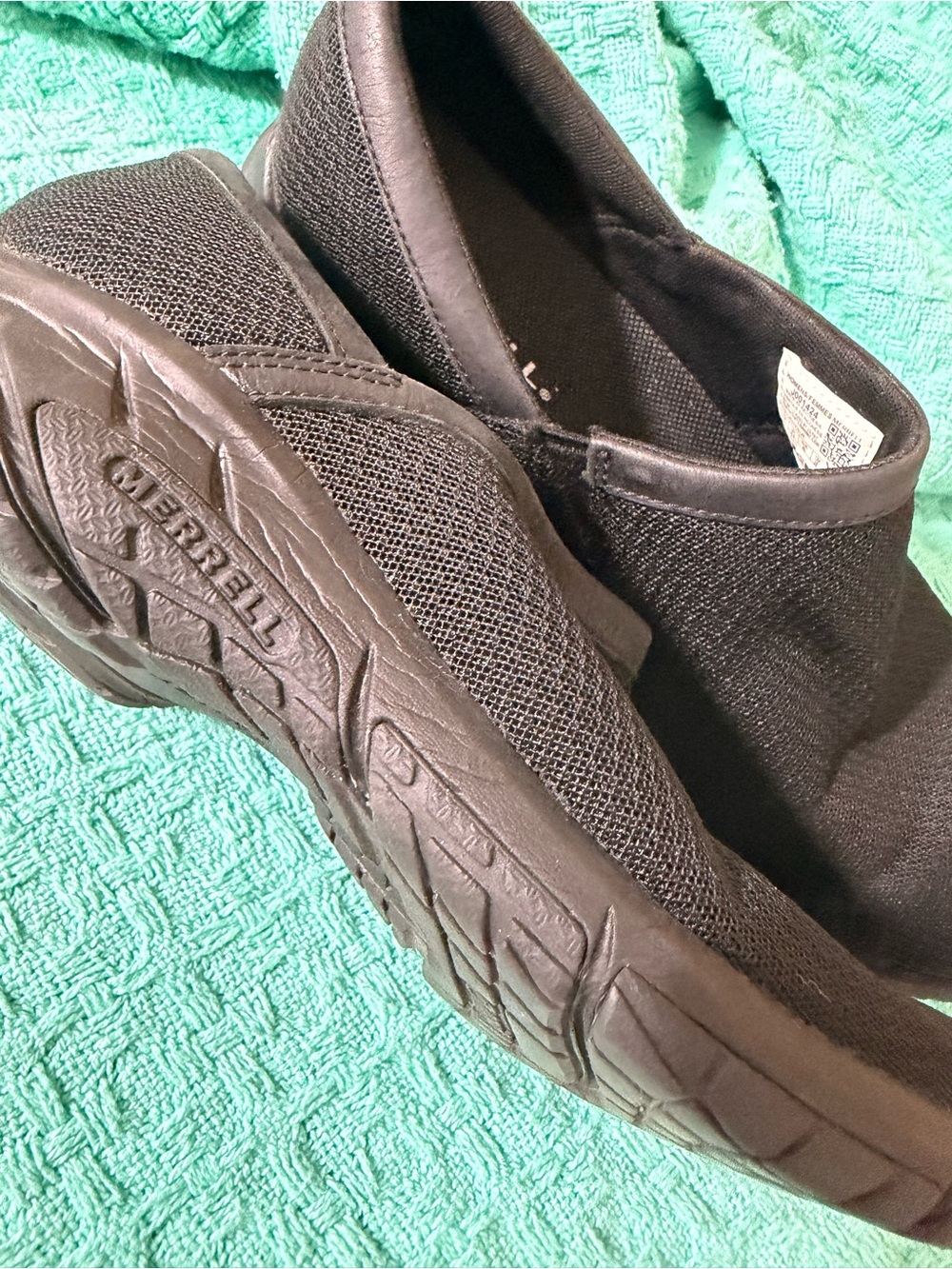 Merrell Women's Black Mesh Slip-On Loafers